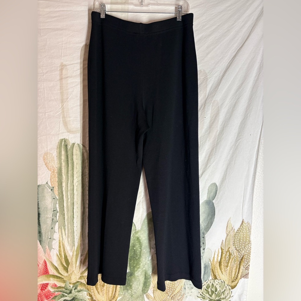 ST JOHN Basics Black Wide Leg Pants 🌵12